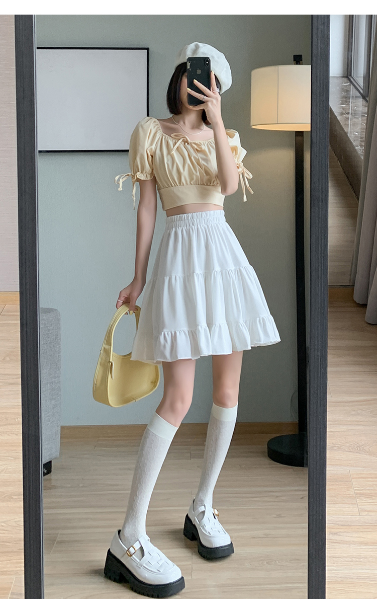 ティアードスカート  ティアードスカート  ふんわり三段重ねミニスカート