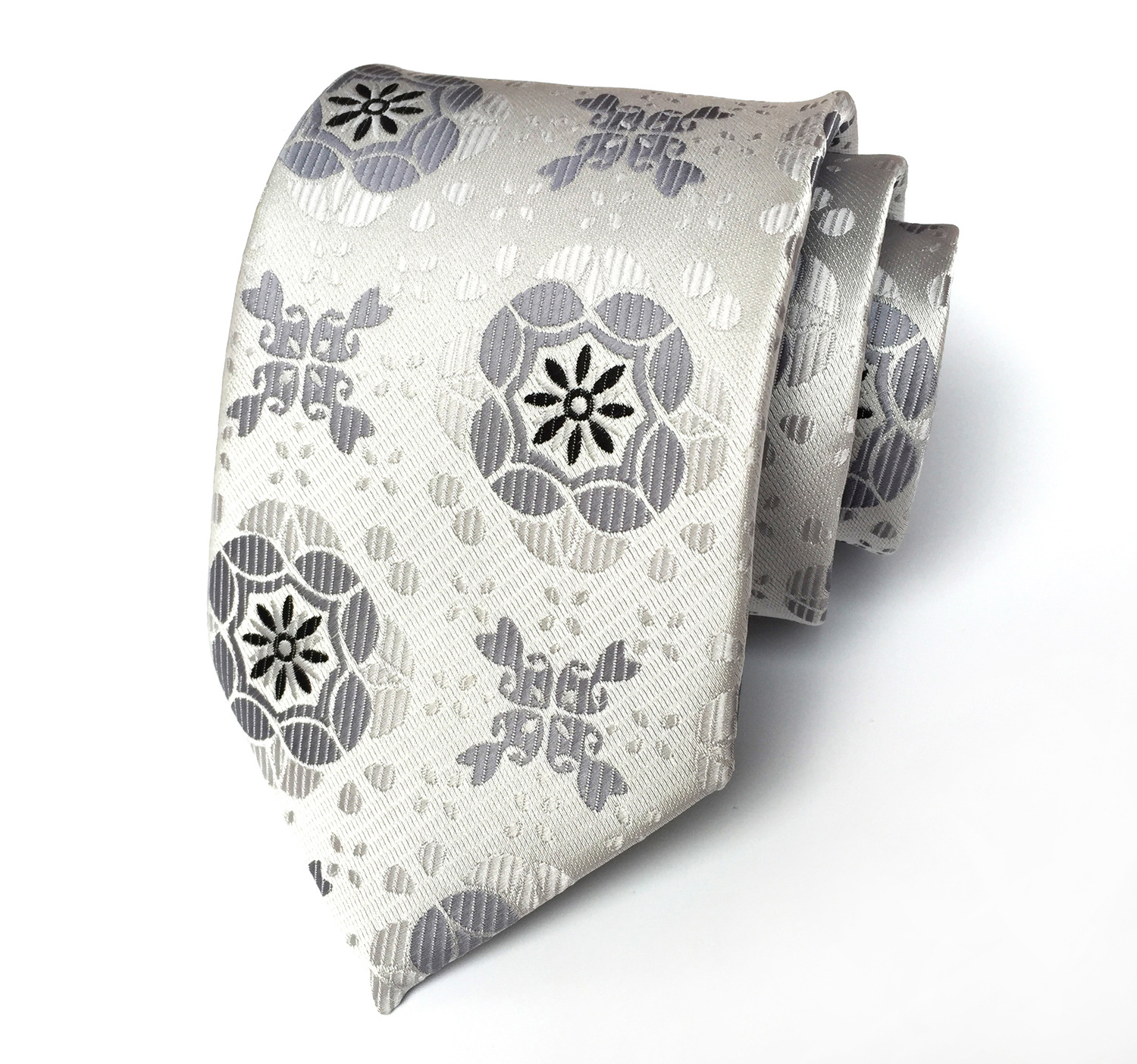 ネクタイ 華麗な唐草柄模様ネクタイ