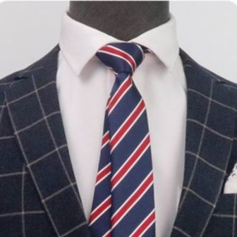 ネクタイ 斜め縞柄の洗練された紳士用ストライプネクタイ