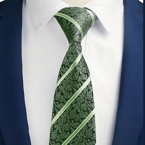 ネクタイ ペイズリー柄斜めストライプ紳士ネクタイ