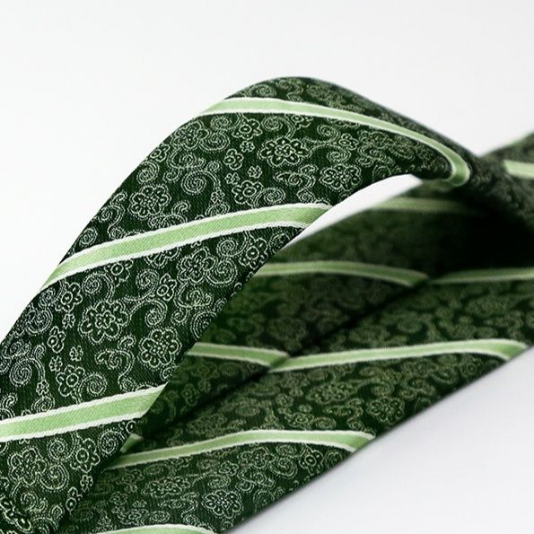 ネクタイ ペイズリー柄斜めストライプ紳士ネクタイ