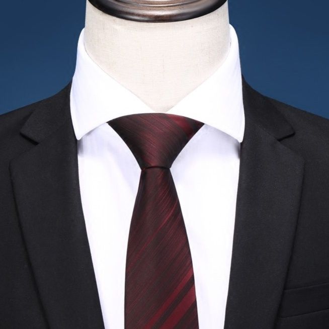 ネクタイ 上品な斜め縞模様の織り柄入り高級感ネクタイ