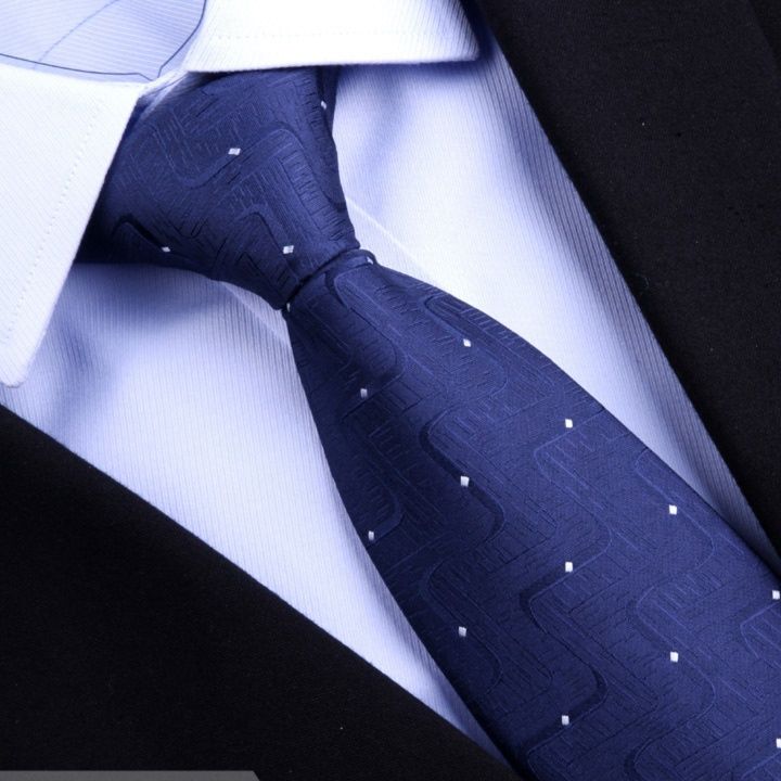 ネクタイ 幾何学模様と小紋ドット柄ネクタイ