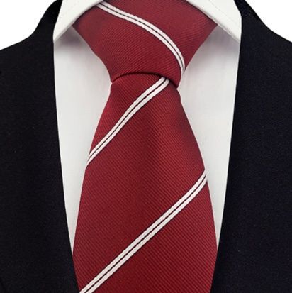 ネクタイ 上品な斜めストライプ柄ビジネスネクタイ