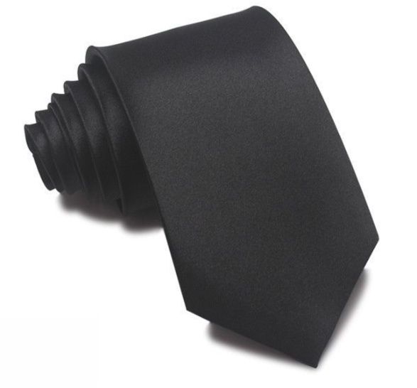 ネクタイ 高級感溢れる無地シルク調ネクタイ