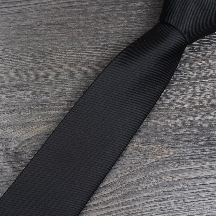 ネクタイ 斜めリブ織り無地ネクタイ細身シルエット