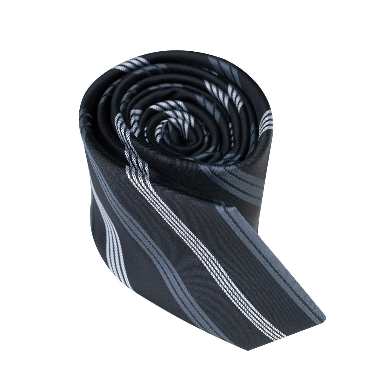 ネクタイ 洗練されたストライプ模様の上質ビジネスネクタイ