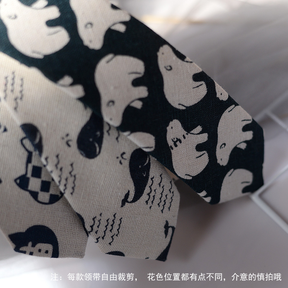 ネクタイ 遊び心溢れる象柄