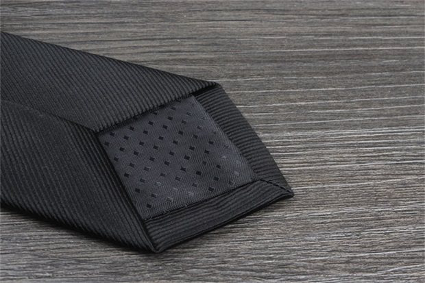 ネクタイ 斜めリブ織り無地ネクタイ細身シルエット