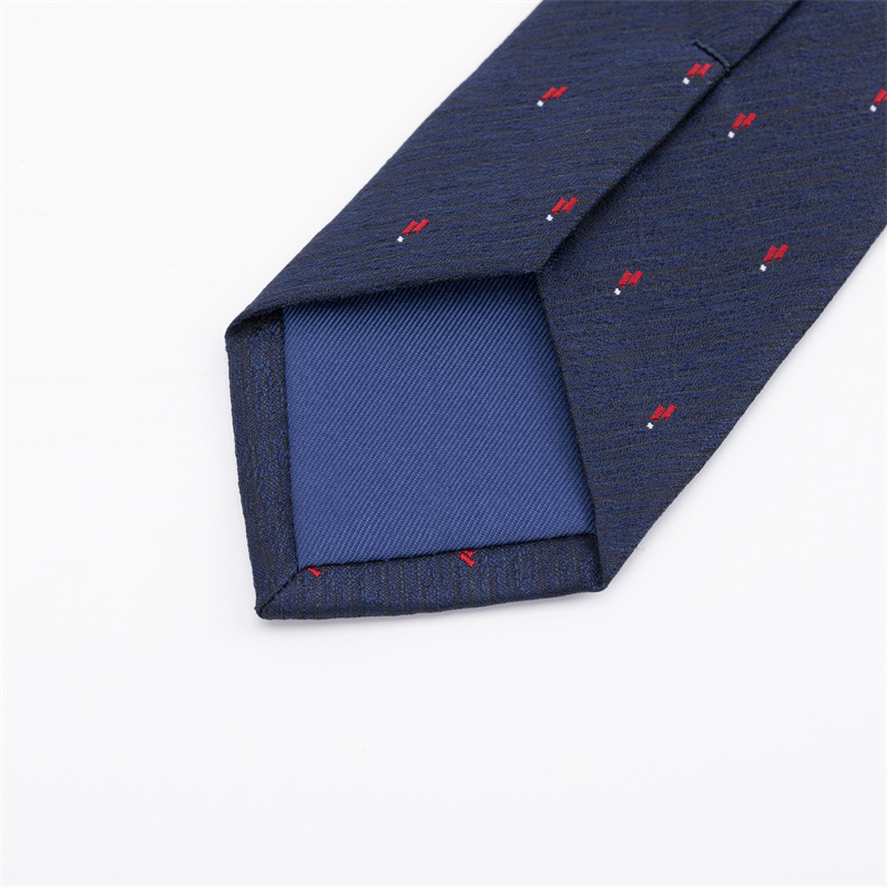 ネクタイ 小紋柄ワインボトル刺繍ネクタイ