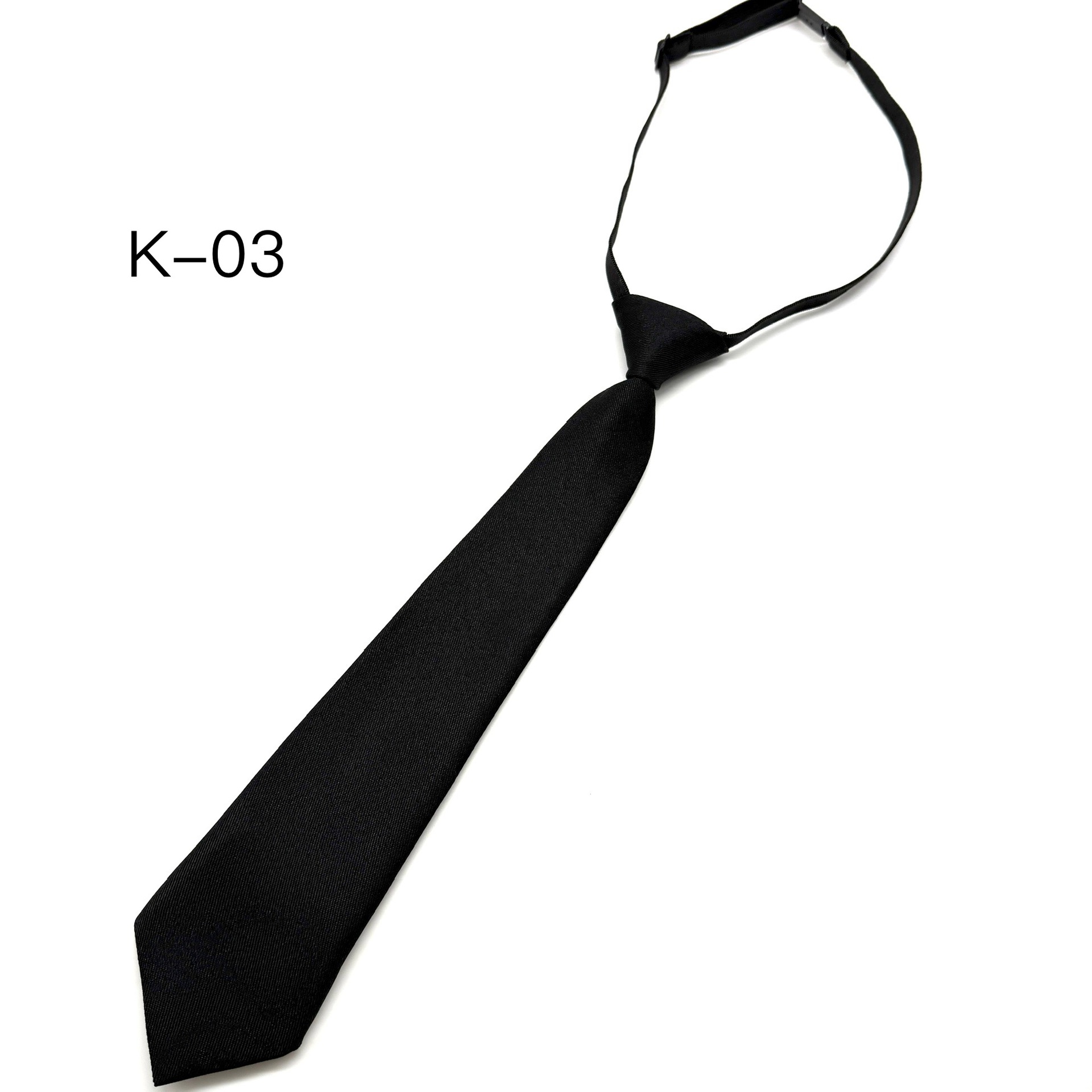 子供用ワンタッチ無地ネクタイ