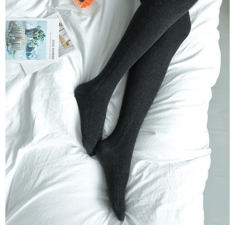 タイツ 極厚裏起毛あったかリブ編みタイツ