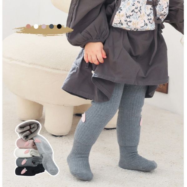 女の子用裏起毛厚手タイツ秋冬ベビーキッズ