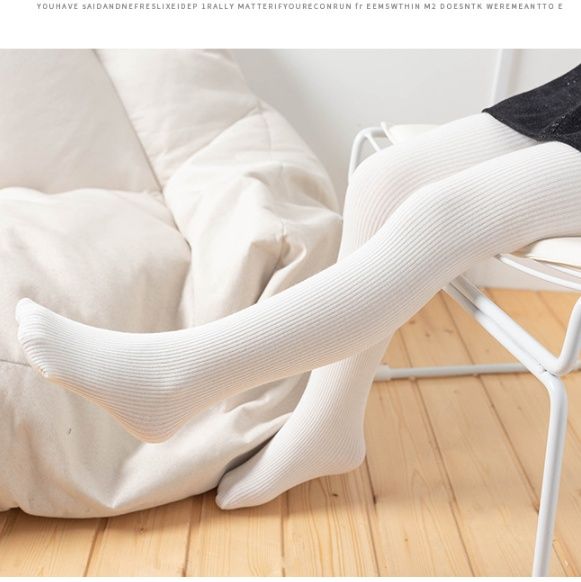 タイツ ふわふわ内里磨毛リブ編みタイツ