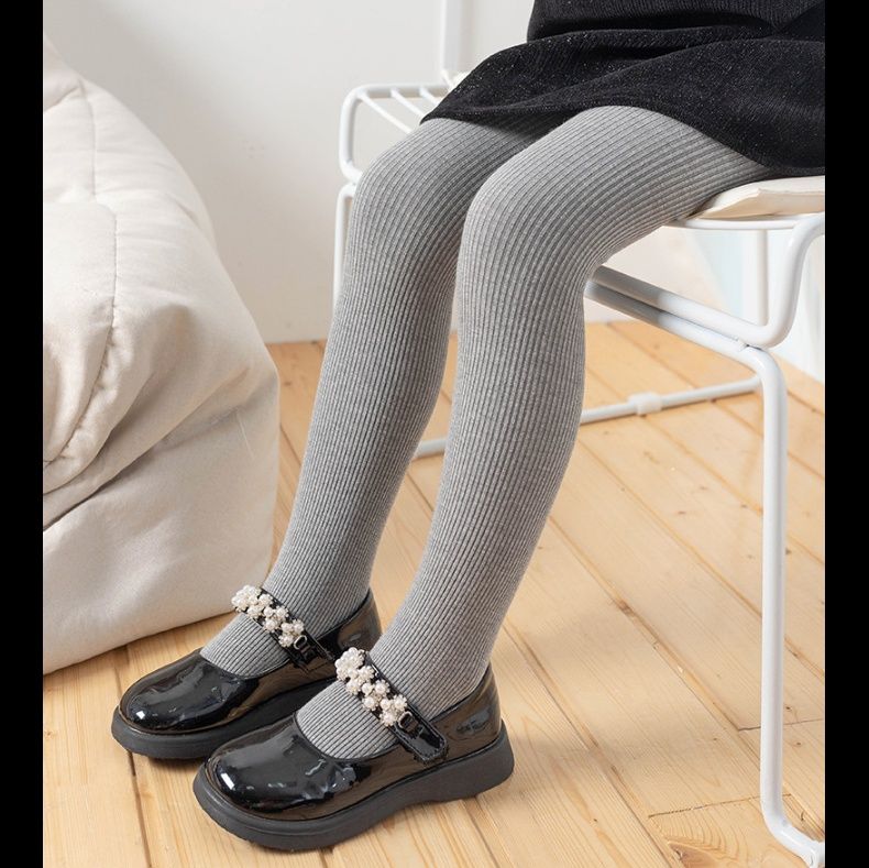 タイツ ふわふわ内里磨毛リブ編みタイツ