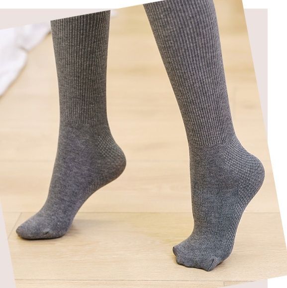 タイツ 縦縞編み極暖裏起毛タイツ