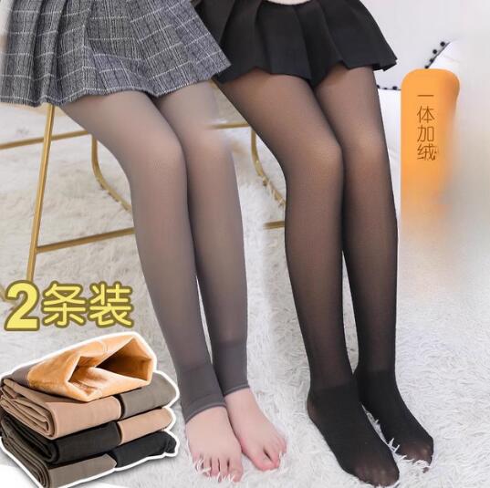 子供用フェイクタイツ裏起毛加絢レギンス2足組