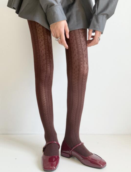 網タイツ 幾何学模様 ストッキング レディース