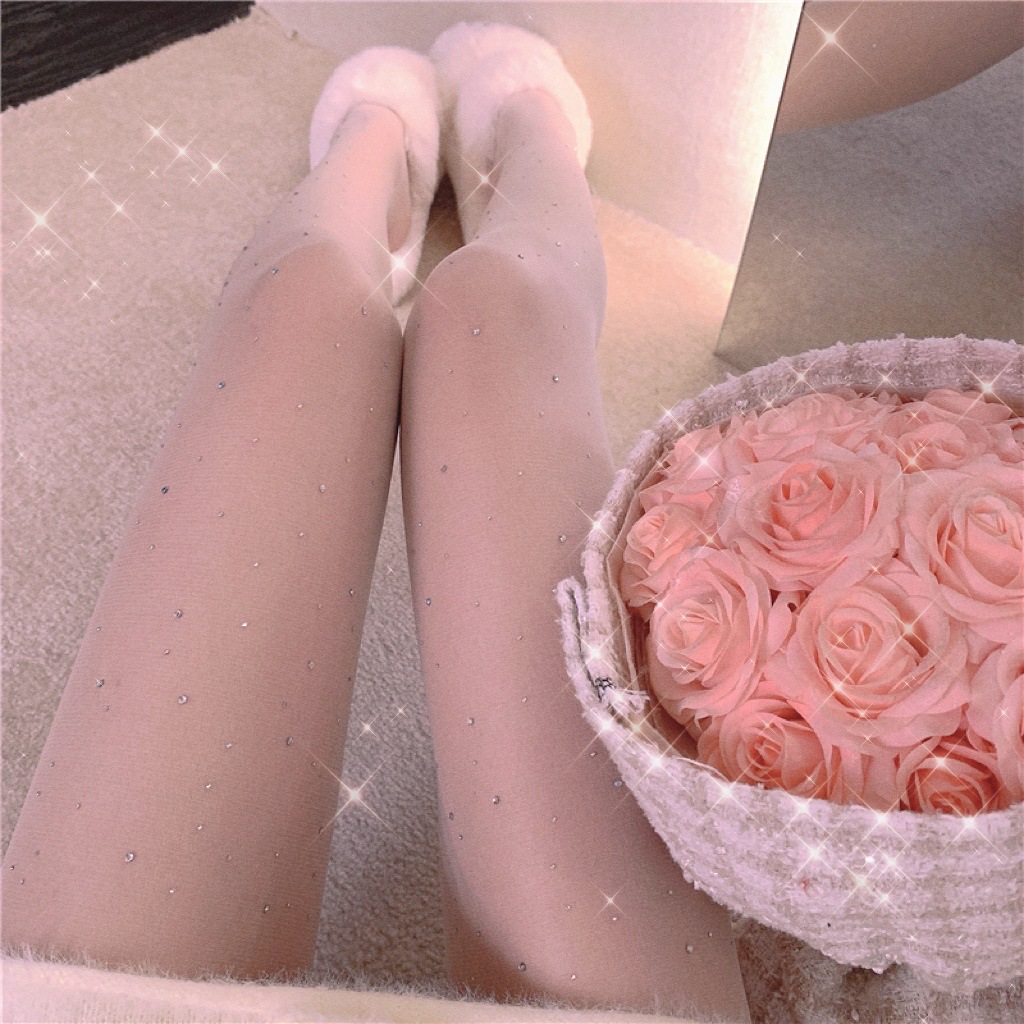 タイツ 星空輝く透明感美脚ストッキング風タイツ