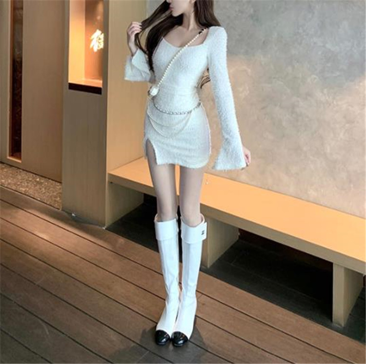 フェイクタトゥー風ドット柄透明タイツ