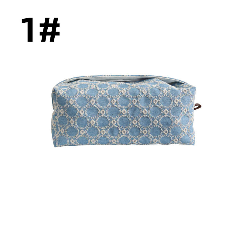 フェルト製チェック柄ティッシュケース吊り下げ式カバー