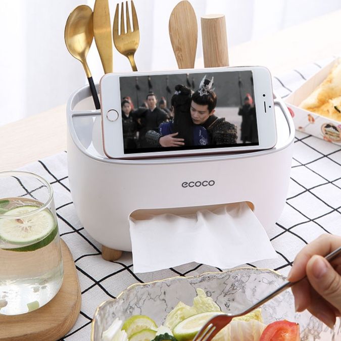 ティッシュケース 多機能収納ティッシュボックス