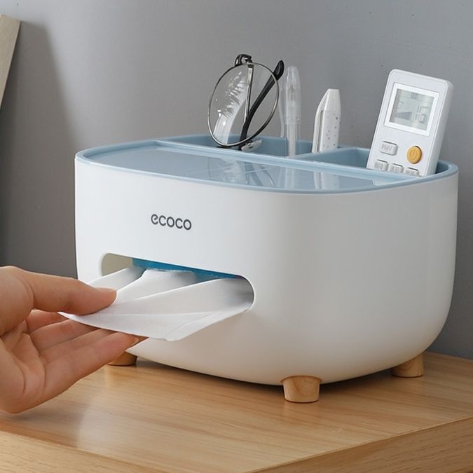 ティッシュケース 多機能収納ティッシュボックス