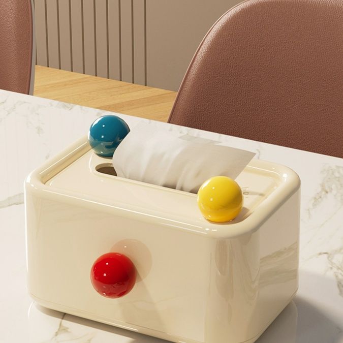 ティッシュケース 丸玉デコレティッシュボックス