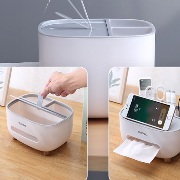 ティッシュケース 多機能収納ティッシュボックス