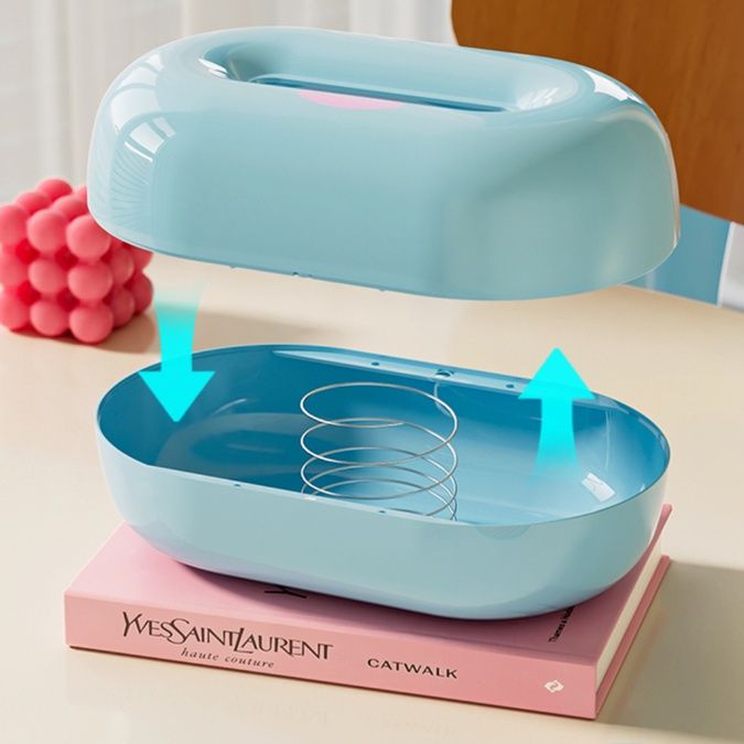 ティッシュケース 磁石開閉式弾簧内蔵ティッシュボックス