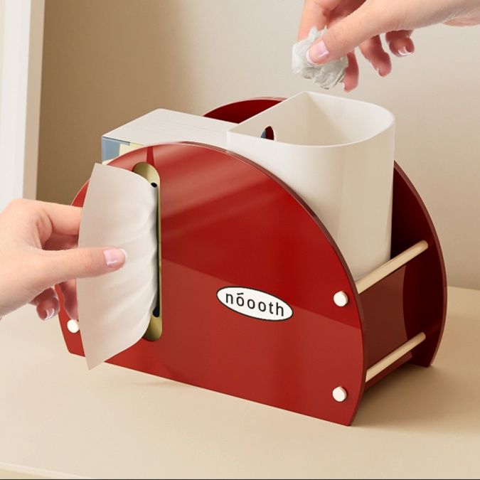 ティッシュケース 多機能収納ティッシュボックス