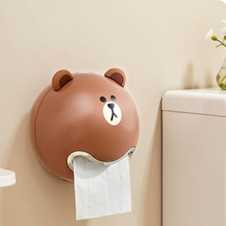 ティッシュケース くまさん壁掛けティッシュホルダー