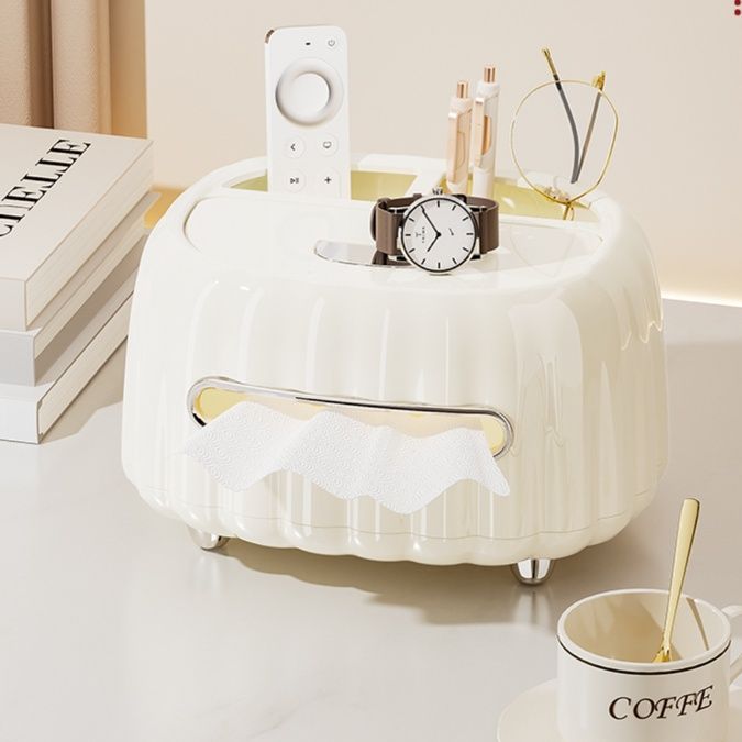 ティッシュケース 多機能収納ティッシュボックス