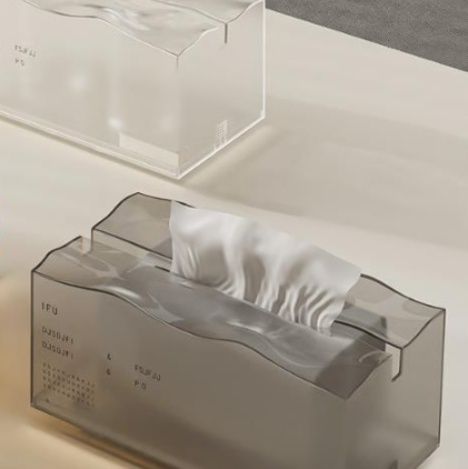 プラスチック製おしゃれティッシュケース卓上収納ボックス