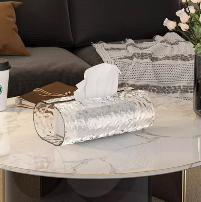 ティッシュケース プラスチック製透明ティッシュボックス壁掛け収納ケース横置き型