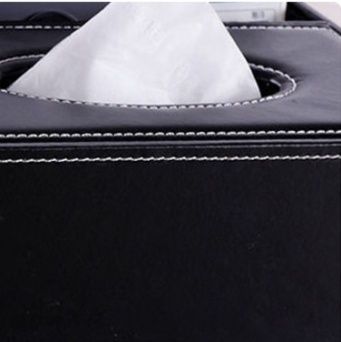 ティッシュケース 多機能収納付きレザーティッシュケース