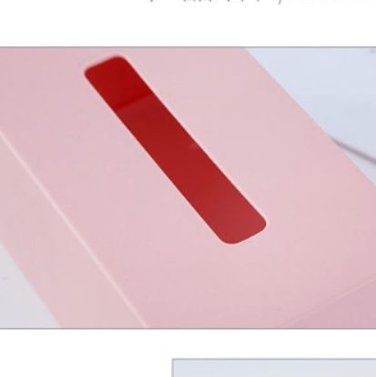 ティッシュケース 通気孔付きシンプル長方形　プラスチック