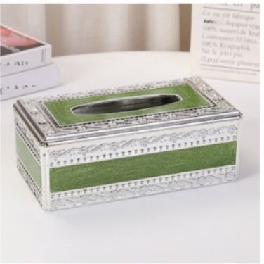 ティッシュケース 欧風彫刻装飾　プラスチック