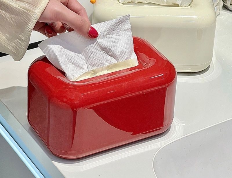 ティッシュケース 曲線デザインプラスチック製ティッシュケース