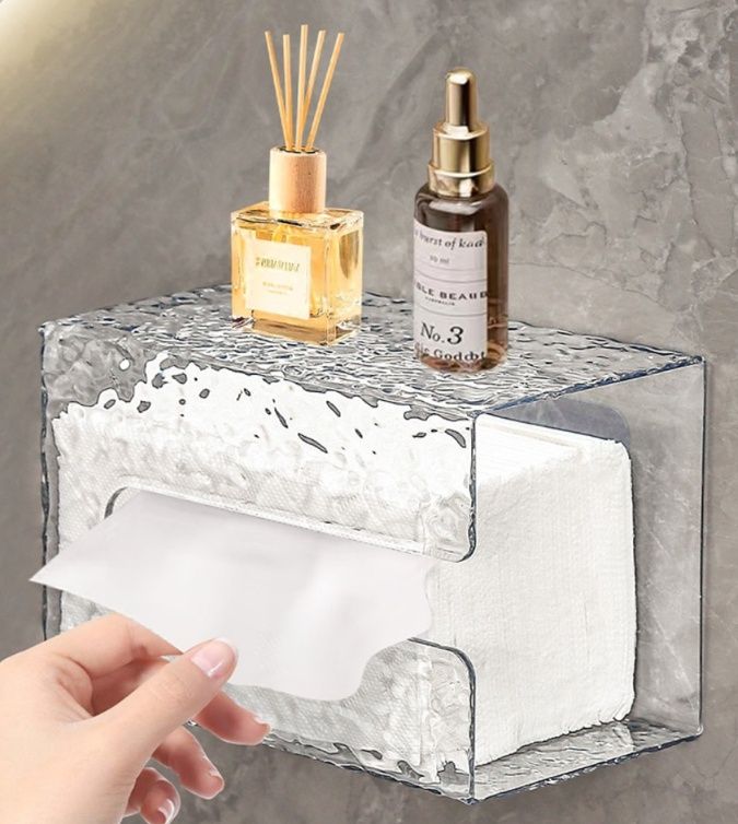 ティッシュケース 氷河紋様壁掛け式