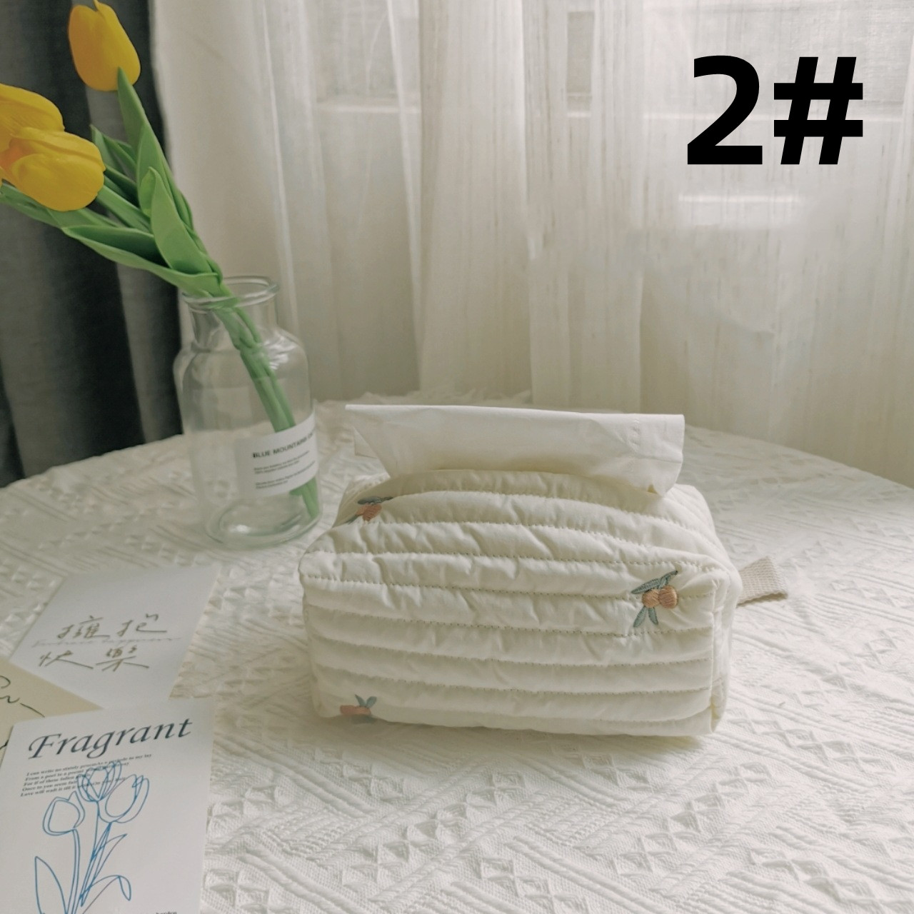 ティッシュケース フェルト花柄ティッシュカバー吊り下げ可能なかわいいケース