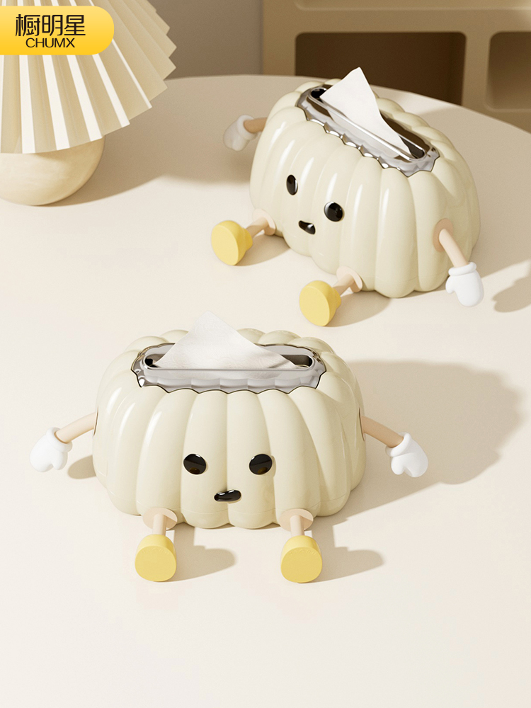 ティッシュケース かぼちゃ型キャラクターティッシュボックス