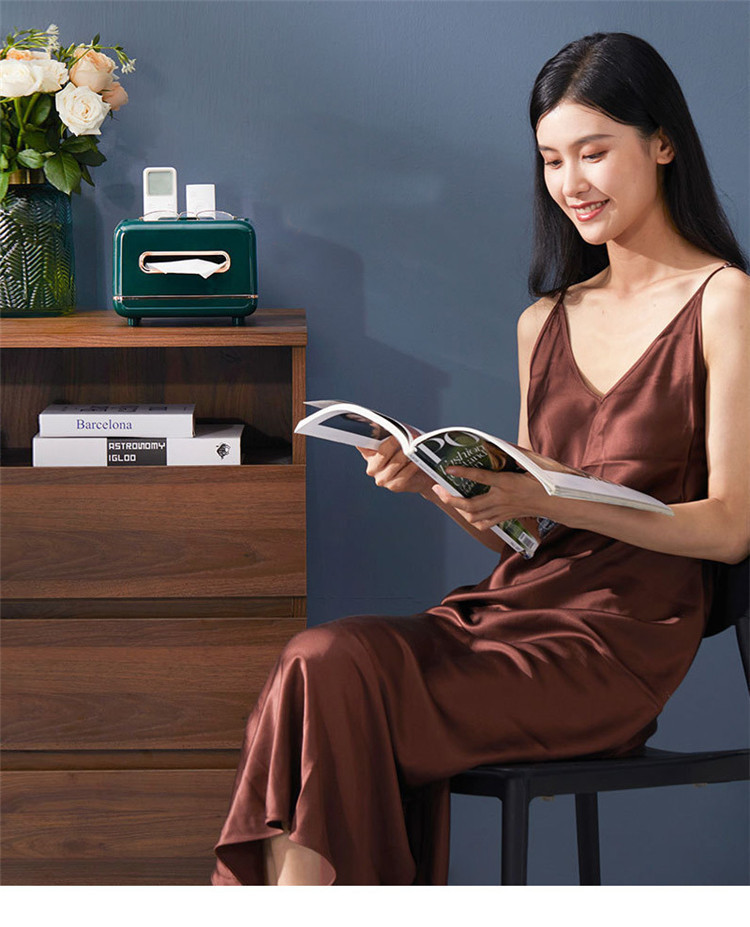 陶器製多機能ティッシュケース収納ボックス携帯立て付き