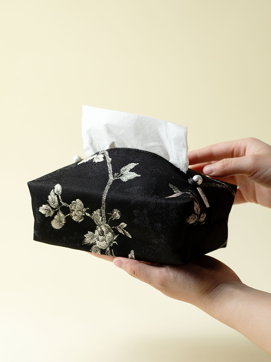 ティッシュケース 花枝織りのティッシュボックス