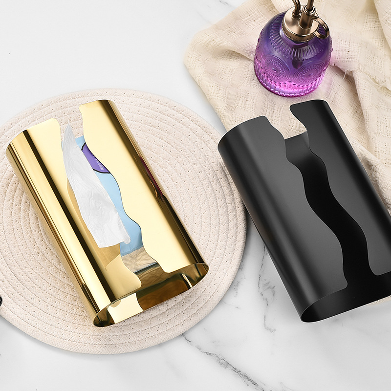 ティッシュケース 金属製曲線美モダンティッシュケース