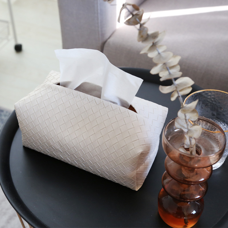 フェルト製おしゃれティッシュケース編み込み風カバー