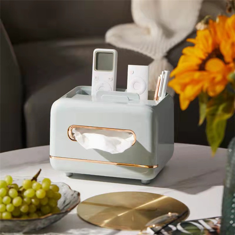 陶器製多機能ティッシュケース収納ボックス携帯立て付き