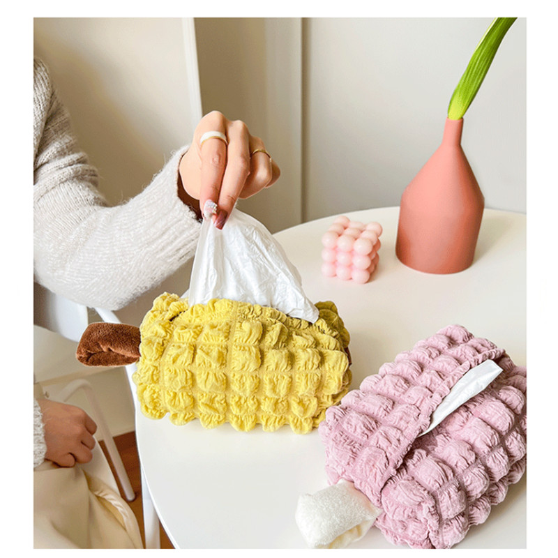 ティッシュケース フェルト製吊り下げティッシュカバー かわいい車載用