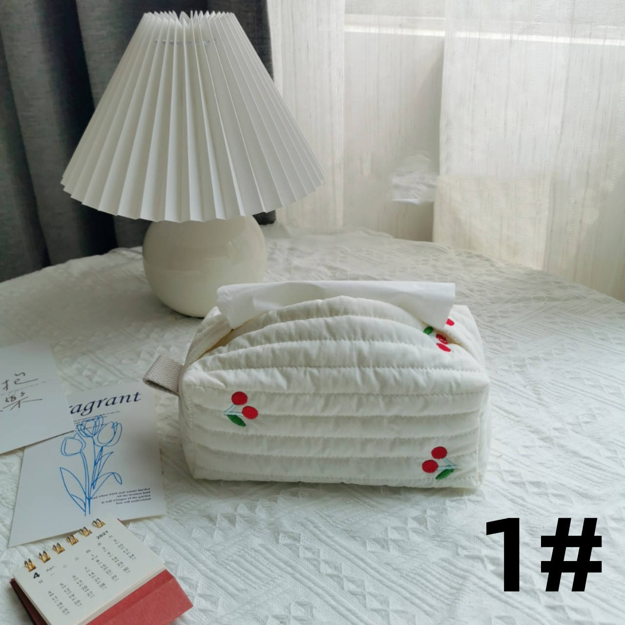 ティッシュケース フェルト花柄ティッシュカバー吊り下げ可能なかわいいケース