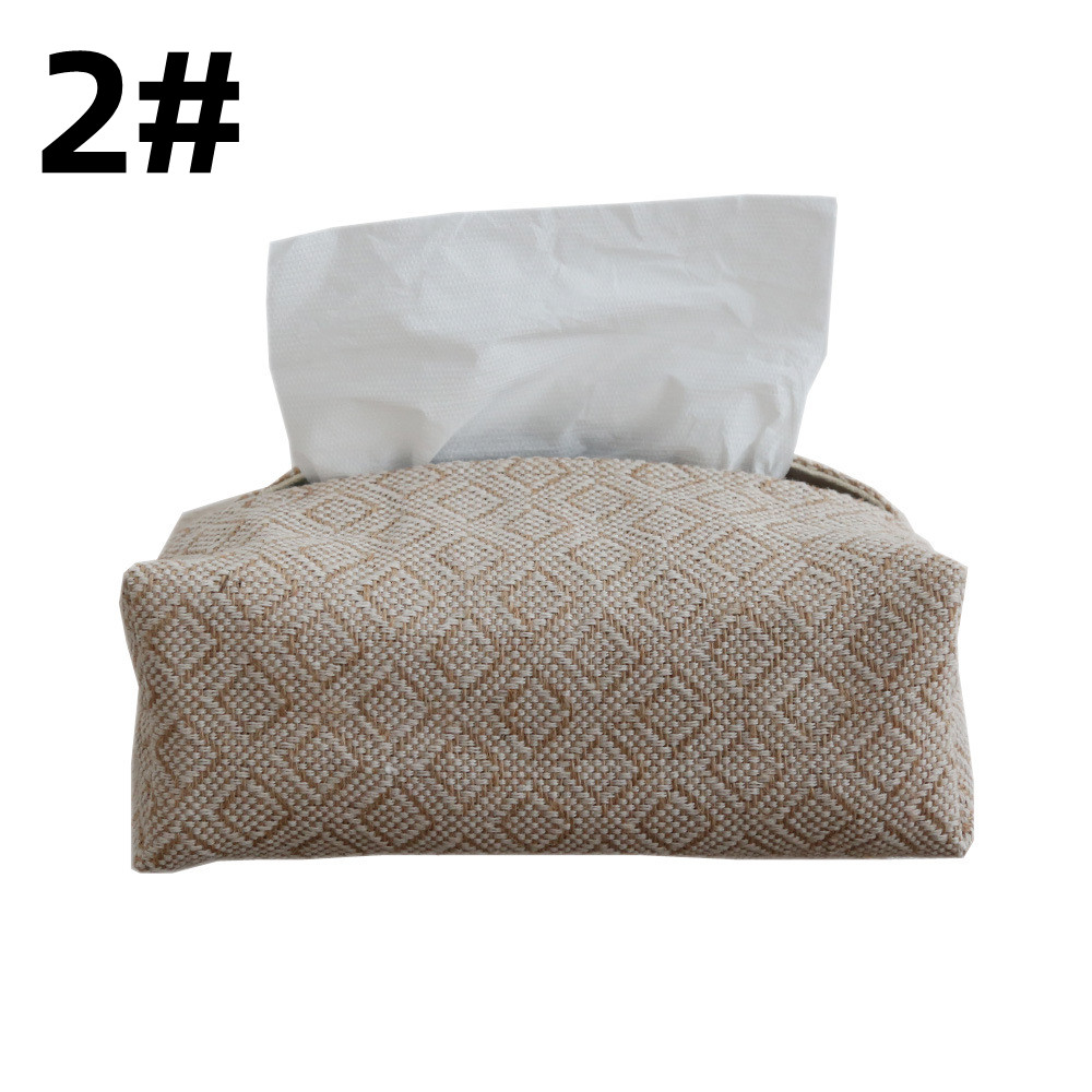 フェルト製チェック柄ティッシュケース おしゃれなカバー